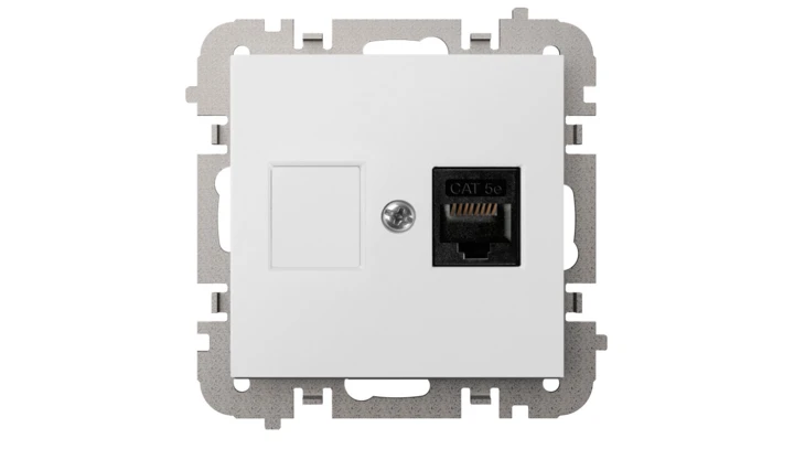 Vestra Gniazdo komputerowe pojedyncze RJ45 bez ramki podtynkowe IP20 biały 3848-10