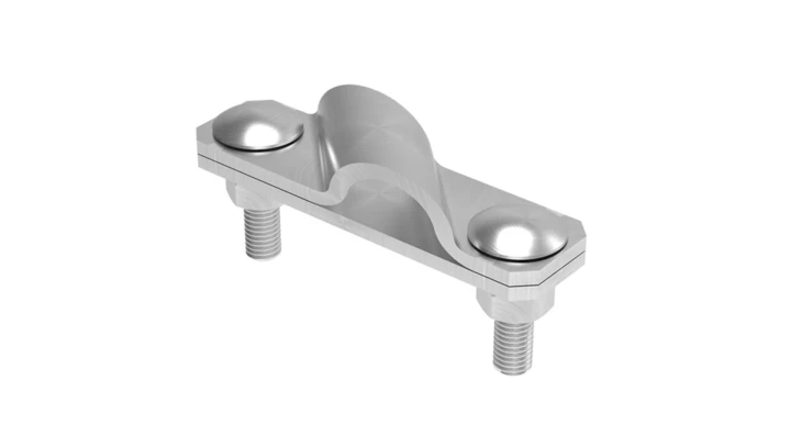 Złącze krzyżowe skośne pręt-bednarka 2-elem. stal nierdzewna 116.1.1 NI 11601105