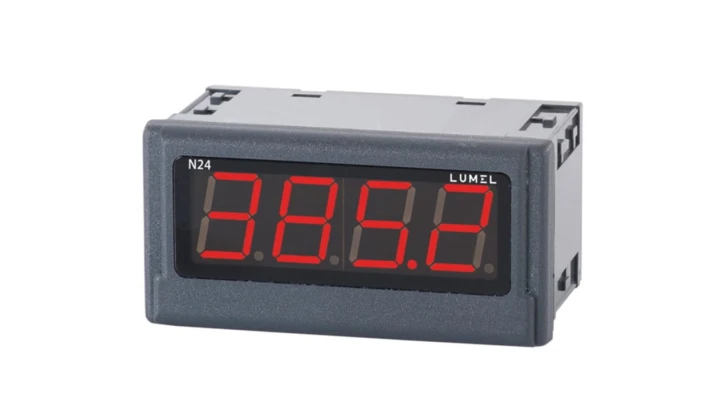 Amperomierz cyfrowy 4 cyfr wejście DC 4-20mA zasilanie 230V AC bez jednostki z atestem KJ N24 S210000M1