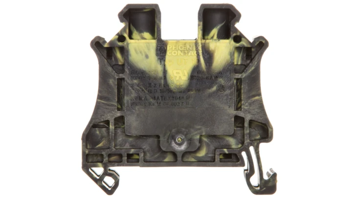 Złączka szynowa 2-przewodowa 10mm2 czarno-żółta UT 10-FE 3047660 /50szt./