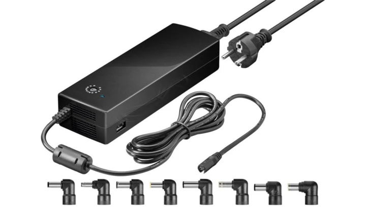 Zasilacz uniwersalny do laptopa 150W 230V 12-24V 8,5A /9 wtyczek/ 55004