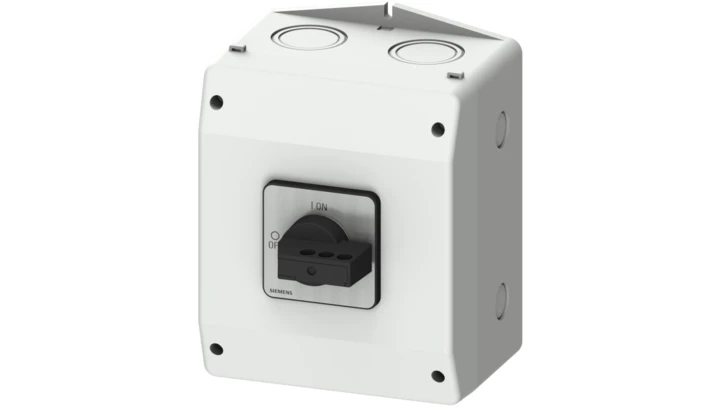 Rozłącznik główny w obudowie ekranowanej 3P 63A 22kW AC23A 400V styki pom wyprz 1Z 1R blokowanie w poz O i I 3LD2585-2GP21