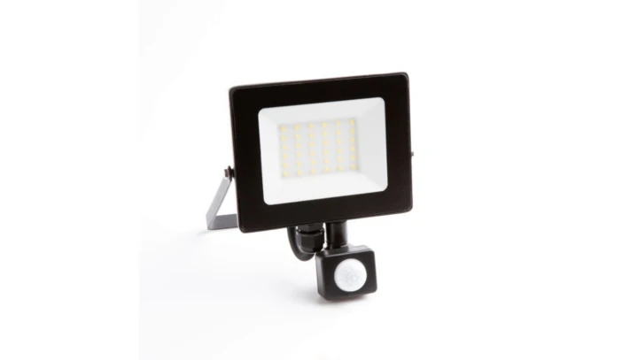 Projektor naświetlacz led z czujnikiem ruchu PIR 20W 1800lm IP65 4000K czarny