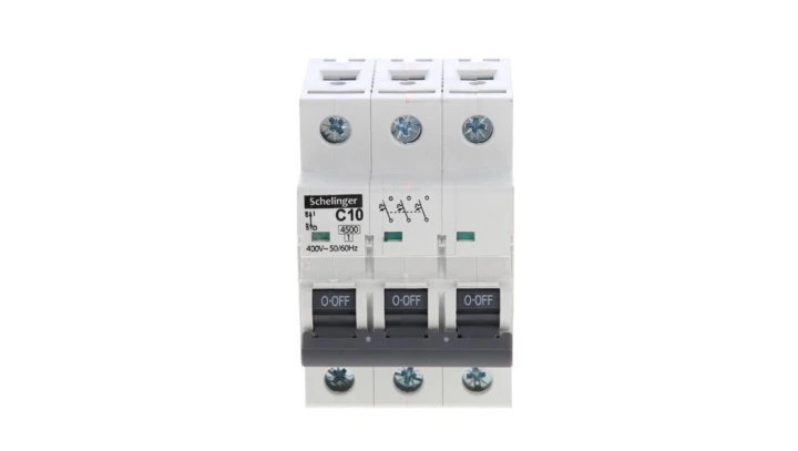 WYŁĄCZNIK NADPRĄDOWY 4,5KA 3P C 10A SCHELINGER A02-G7-3P-C10