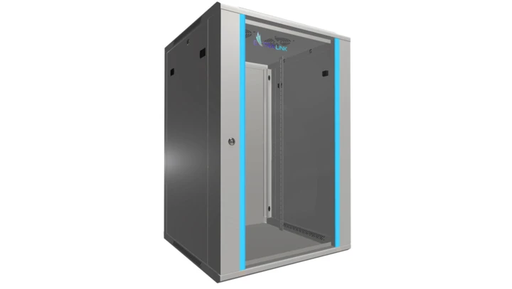 Szafa rack montowana na ścianie Extralink 18U 600x600 Szara