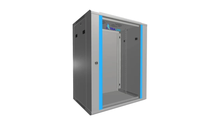 Szafa rack montowana na ścianie Extralink 15U 600x450 Szara