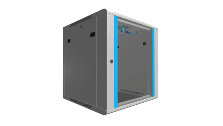 Szafa rack montowana na ścianie Extralink 12U 600x600 Szara