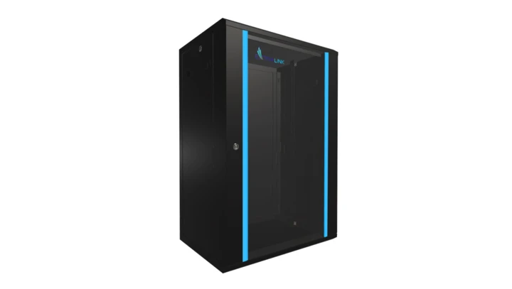 Szafa rack montowana na ścianie Extralink 18U 600x450 Czarna