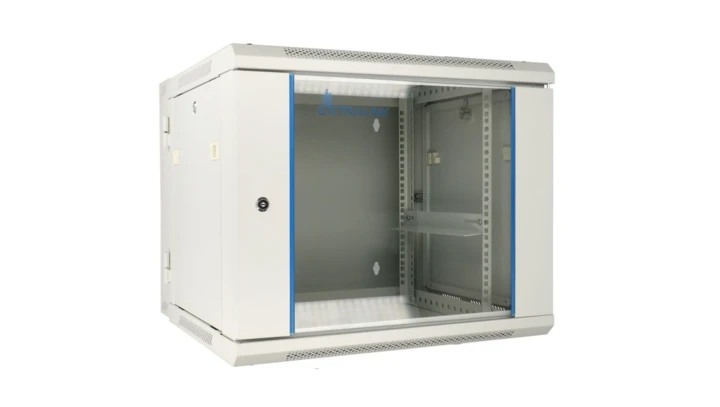 Szafa rack montowana na ścianie, dwusekcyjna Extralink 9U 600x600 AZH Szara