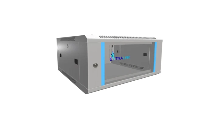 Szafa rack montowana na ścianie Extralink 4U 600x600 Szara