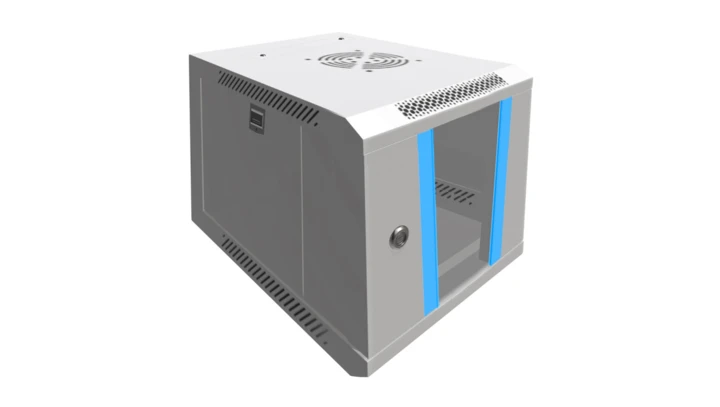 Szafa rack montowana na ścianie Extralink 6U 10 Szara