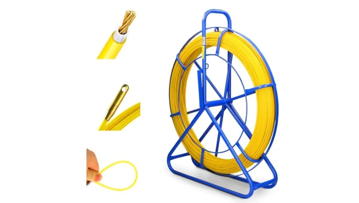 Pilot do przeciągania kabli włókno szklane FRP, śr. 8mm, dł. 100m, żółty Extralink Pilot 8mm 100m