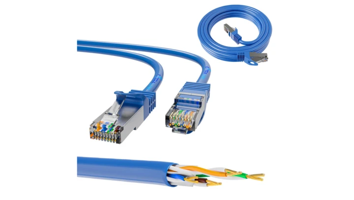 Patchcord LAN Miedź Kabel sieciowy skrętka 10Gbit/s Extralink Kat.6A S/FTP 5m