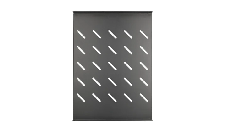 Półka 19, 472x352mm, mocowana punktowo, do szaf o głębokości 600mm Extralink 1U 350mm Czarna