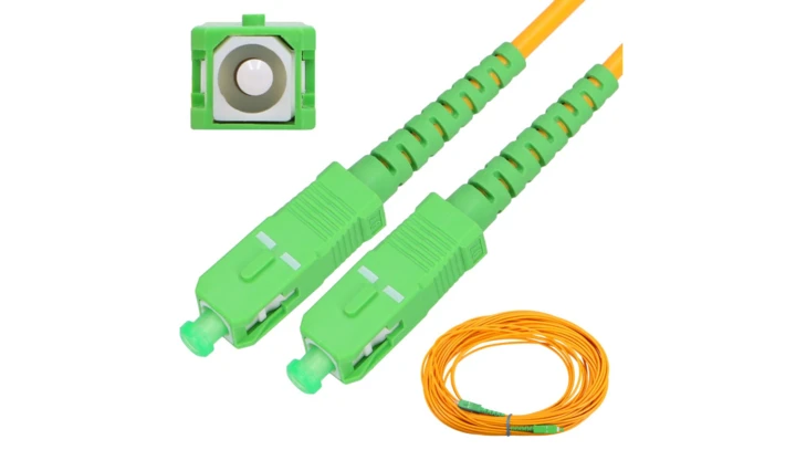 Patchcord Jednomodowy, Simplex, G652D, 3mm, 0,5m Extralink SC/APC-SC/APC