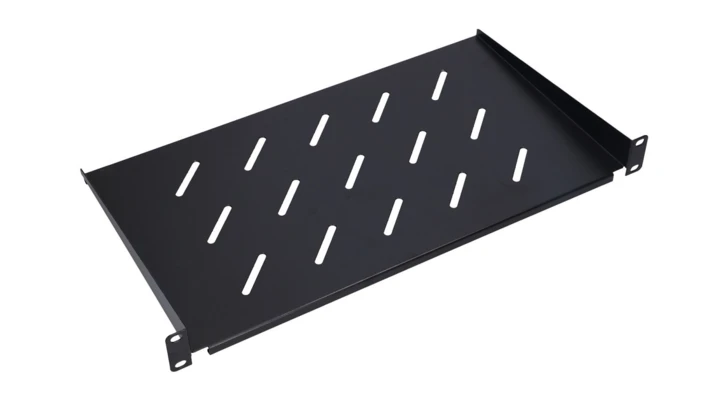 Półka 19, do szaf wiszących Extralink 1U 250mm Czarna