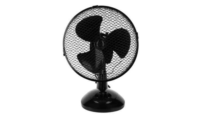 Wentylator biurkowy średnica 23 cm czarny 21W 2 prędkości przewód 1,5 m VO0021