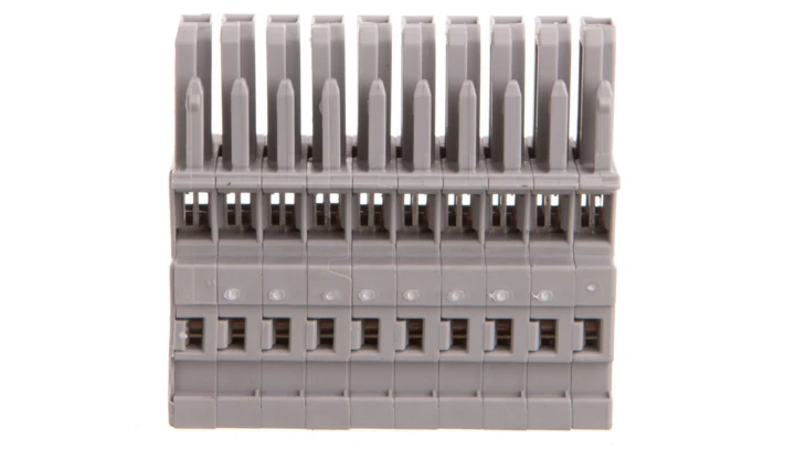 Gniazdo X-COM 1-przewodowe 10-biegunowe szare 769-110 /25szt./