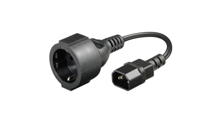 Adapter Zasilania IEC320 C14 na Schuko F Gniazdo 23cm