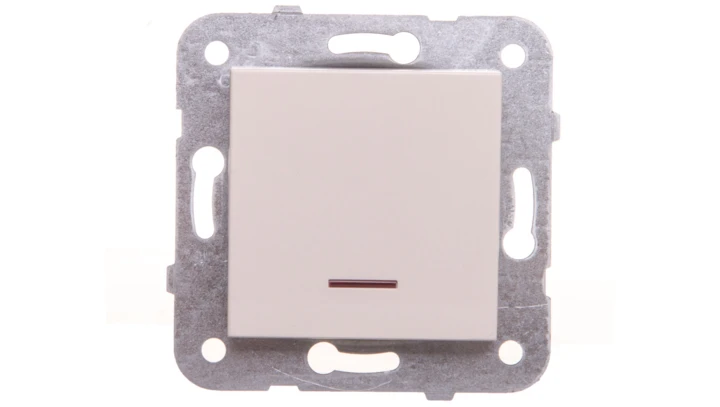 Karre Łącznik 1-Biegunowy Podświetlany, Kolor Krem / 90963719