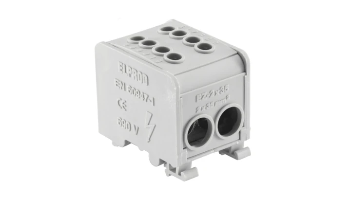 Blok rozdzielczy 1-torowy (2x35mm² 2x35mm²) LZ1*35/35 mocowanie na TS 35, szary 84169002