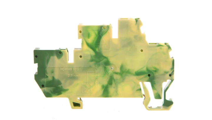 Złączka dwupiętrowa bazowa X-COM 2-przewodowa / 2-pinowa żółto-zielona 870-107 /50szt./