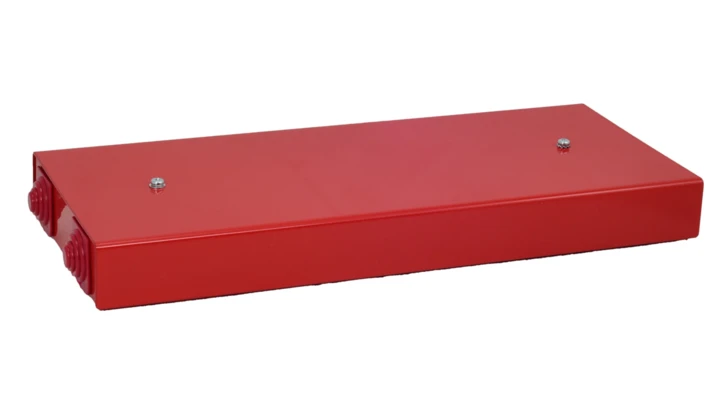 Puszka przeciwpożarowa PIP-7A P10x2x4 prostokątna, E90, przelotowa, wymiary 114x30x286mm, czerwony 84627616