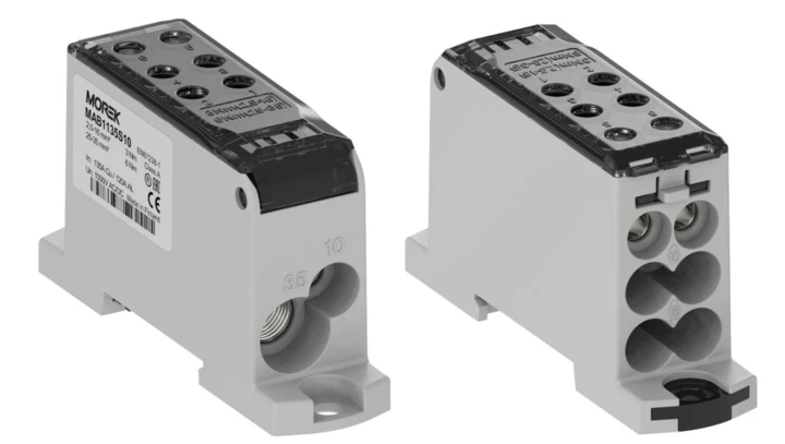 Blok dystrybucyjny - rozdzielczy OJL135A czarny AL/CU we:1x2,5-35mm2 /1x2,5-10mm2 wy: 4x2,5-16mm2/2x2,5-10mm2 1000V MAB1135S10