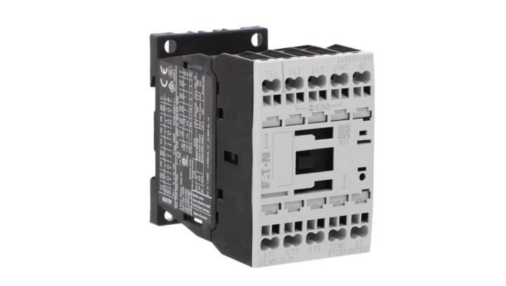 Stycznik mocy DILM7-01(24V50/60HZ)-PI 3P 380 V 400 V 3 kW 1R 24 V AC Push-In 199226
