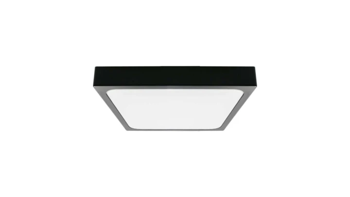 Plafoniera LED 24W 2400lm 4000K IP44 Kwadrat Mleczny Czarna Ramka 7646