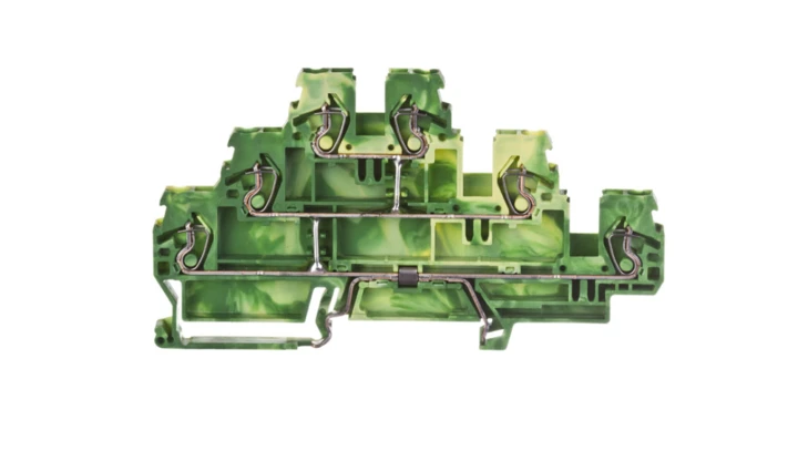 Złączka szynowa 3-piętrowa PE 2,5mm2 żółto-zielony 870-557 /50szt./