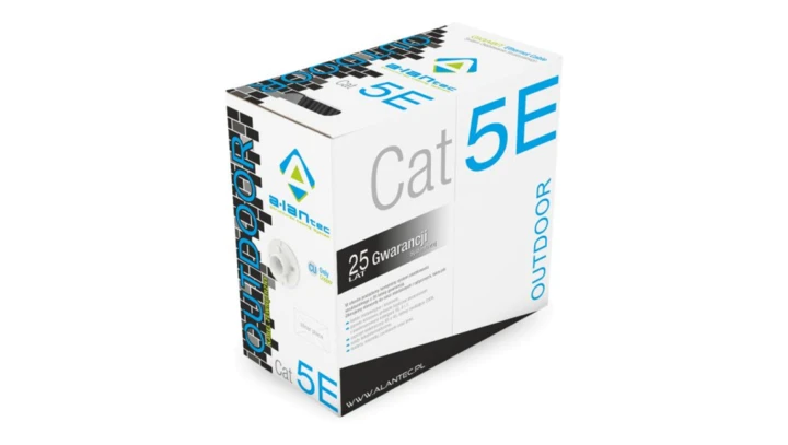 Kabel teleinformatyczny F/UTP kat.5e PE Zewnętrzny suchy ALANTEC /305m/