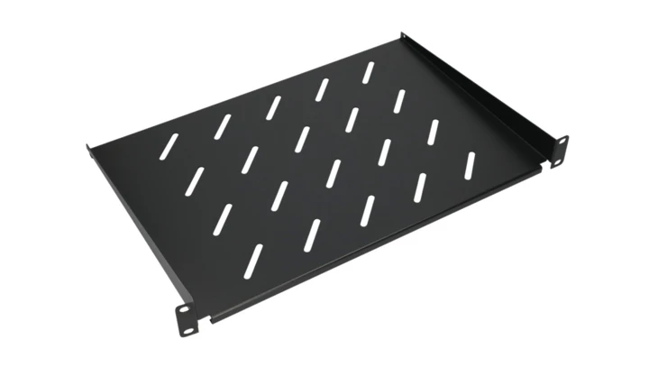 Półka 19, do szaf wiszących Extralink 1U 300mm Czarna