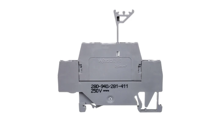 Złączka szynowa 2-piętrowa z diodą 1N4007 2,5mm2 szara 280-940/281-411 /50szt./