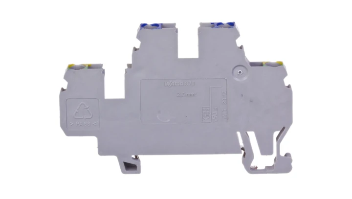 Złączka dwupiętrowa 4-przewodowa PE / N 2,5mm2 szara 870-517 /50szt./