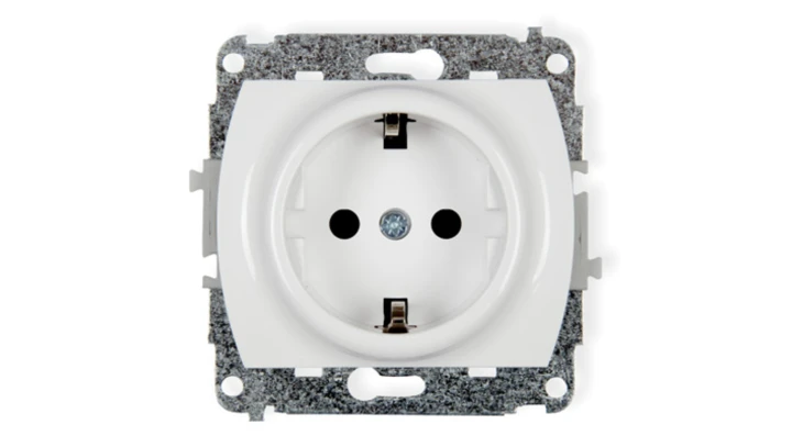 TREND Gniazdo pojedyncze z/u SCHUKO biały GP-1sp