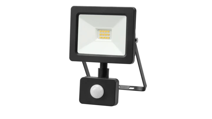 Projektor LED 10W 1000lm 4000K Premium z czujnikiem czarny IP44 GW-0009