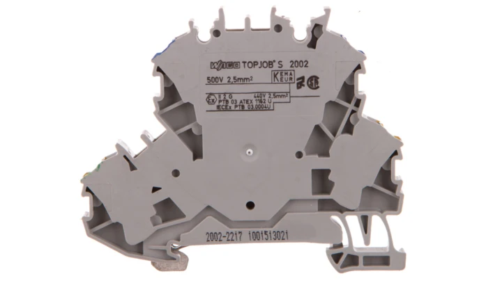 Złączka 2-piętrowa 2,5mm2 PE/N szara TOPJOBS 2002-2217 /50szt./