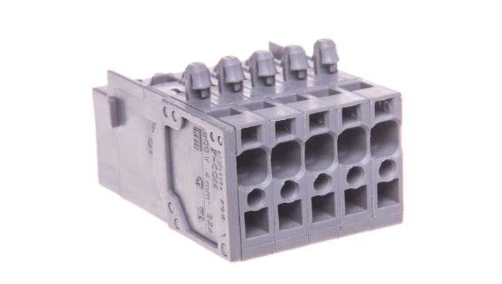 Wtyk sprężynowy 1-przewodowy X-COM 5-torowy szary 769-605/001-000 /50szt./