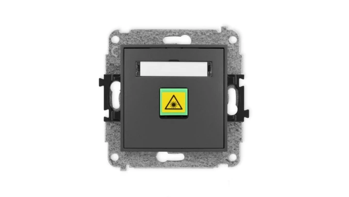 ICON Mechanizm gniazda światłowodowego/optycznego pojedynczego grafitowy mat 28IGOP-1