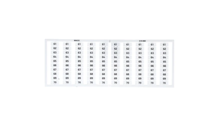 Oznaczniki WSB 10x 61-70 biały 249-602 /5szt./