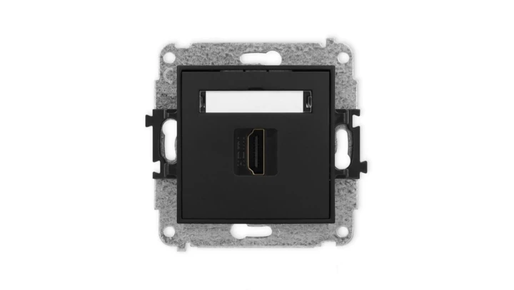 ICON Mechanizm gniazda pojedynczego HDMI 2.0 czarny mat 12IHDMI-3