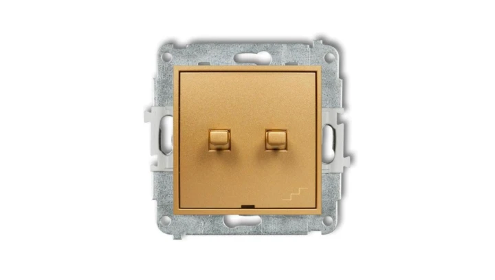 ICON Mechanizm łącznika podwójnego schodowego w stylu amerykańskim złoty 29IWPUS-33