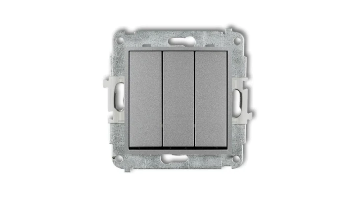 ICON Mechanizm łącznika potrójnego srebrny metalik 7IWP-7