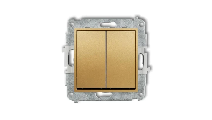 ICON Mechanizm łącznika podwójnego krzyżowego (dwa klawisze bez piktogramu) złoty 29IWP-66.1