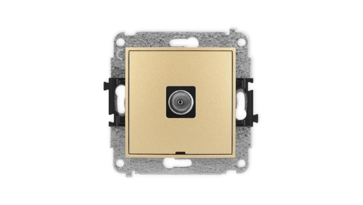 ICON Mechanizm gniazda antenowego pojedynczego TV, bez pola opisowego złoty 29IGTVBO-1