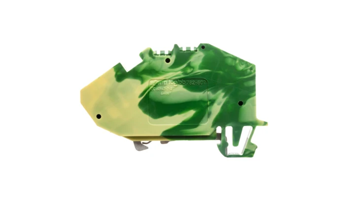 Złączka szynowa PE 2-przewodowa 6mm2 żółto-zielona 782-607 TOPJOBS /25szt./