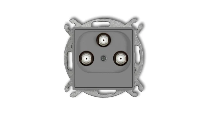 ICON Mechanizm gniazda multimedialnego 3F DATA (UPC) szary mat 27IGMU