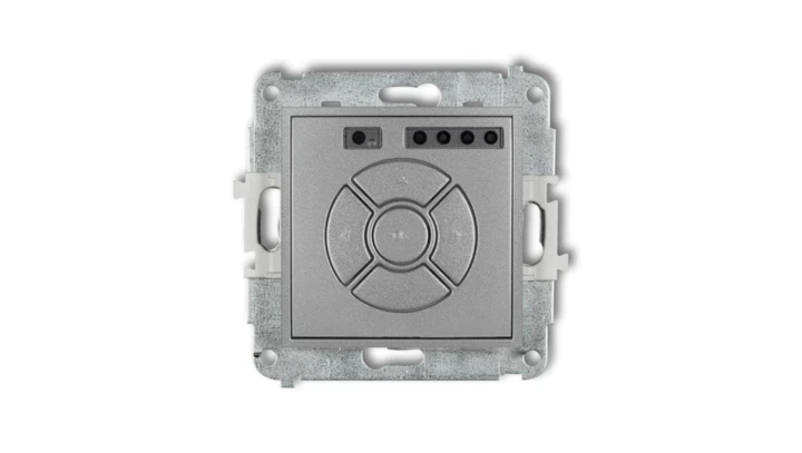 ICON Mechanizm elektronicznego sterownika roletowego (przycisk strefowy) srebrny metalik 7ISR-5