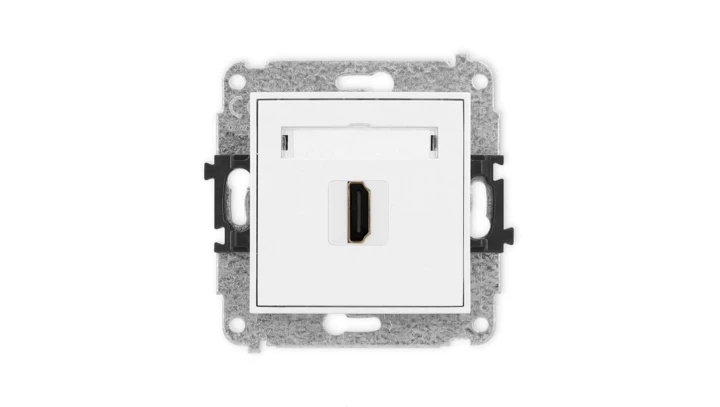 ICON Mechanizm gniazda pojedynczego HDMI 2.0 biały mat 25IHDMI-3